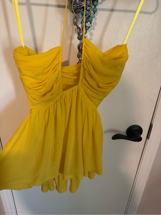 STAUD Tops - STAUD Bright Yellow Spaghetti Strap Dress
